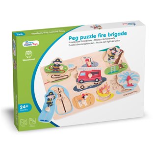 New Classic Toys - Puzzle à Boutons - Pompiers - 8 pièces